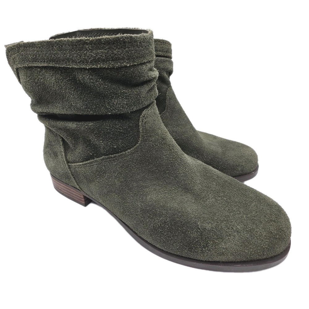 Koolaburra UGG Boots Ankle‎ Booties Green Suede Women's 6.5 Lorelei BOHO Grunge